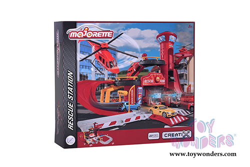 Jada Toys - Majorette Creatix Rescue Station with 5  Vehicles Assortment (1/64 scale diecast model car, Asstd.) 2120500271JA