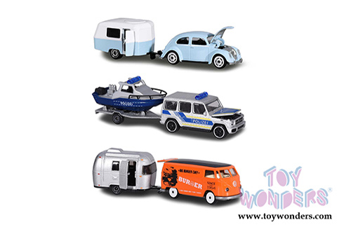Jada Toys - Majorette Trailer Set Assortment (1/64 scale diecast model car, Asstd.) 2120520141JA