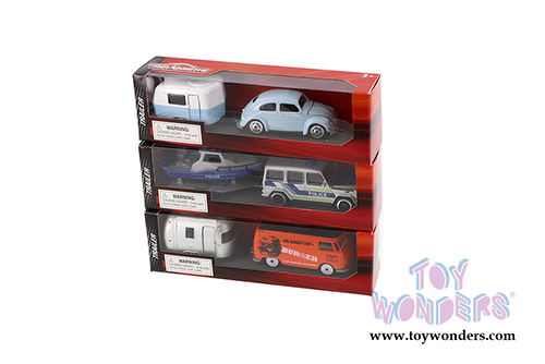 Jada Toys - Majorette Trailer Set Assortment (1/64 scale diecast model car, Asstd.) 2120520141JA