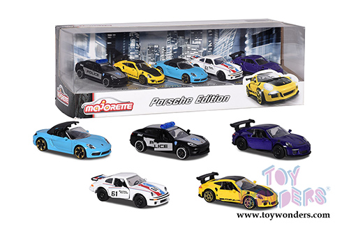 Jada Toys - Majorette Porsche 5 pieces Giftpack Assortment (1/64 scale diecast model car, Asstd.) 2120531711JA