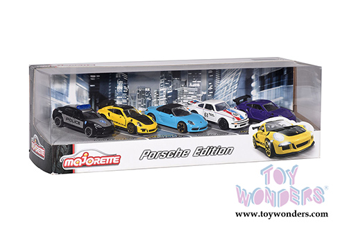 Jada Toys - Majorette Porsche 5 pieces Giftpack Assortment (1/64 scale diecast model car, Asstd.) 2120531711JA