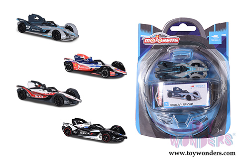 Jada Toys - Majorette Formula-E Deluxe Gen 2 Car, 4-assorted (1/64 scale diecast model car, Asstd.) 2120840251JA