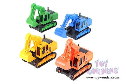 Heavy Construction Excavator (4.5" diecast model car, Asstd.) 2188D