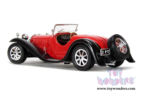 BBurago - Bugatti "Type 55" convertible (1932, 1/24 scale diecast model car, Red) 22027R