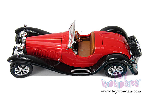 BBurago - Bugatti "Type 55" convertible (1932, 1/24 scale diecast model car, Red) 22027R
