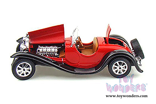 BBurago - Bugatti "Type 55" convertible (1932, 1/24 scale diecast model car, Red) 22027R
