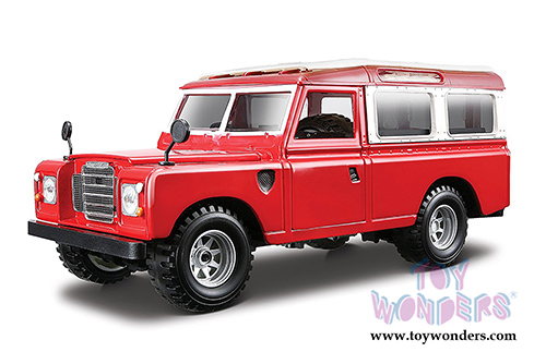 BBurago - Land Rover (1/24 scale diecast model car, Red/White) 22063R