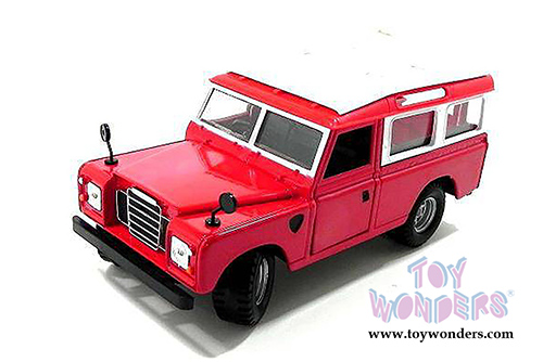 BBurago - Land Rover (1/24 scale diecast model car, Red/White) 22063R