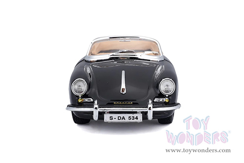 BBurago - Porsche 356B Cabriolet (1961, 1/24 scale diecast model car, Black) 18-22078BK