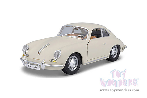 BBurago - Porsche 356B Coupé (1961, 1/24 scale diecast model car, Ivory) 22079IV