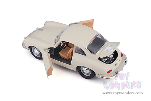 BBurago - Porsche 356B Coupé (1961, 1/24 scale diecast model car, Ivory) 22079IV