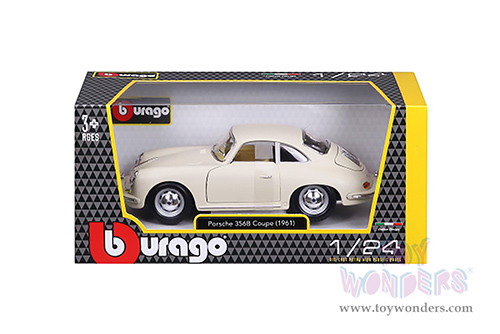 BBurago - Porsche 356B Coupé (1961, 1/24 scale diecast model car, Ivory) 22079IV