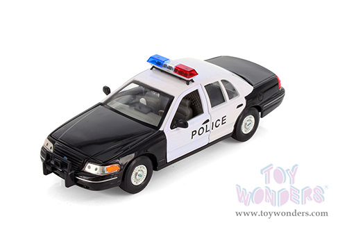 Welly -  Ford Crown Victoria Police (1999, 1/24 scale diecast model car, Black/White) 22082PR/4D