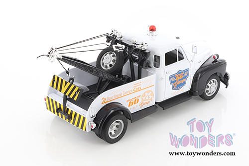 WELLY 1:24 1953 CHEVROLET TOW TRUCK HWY 66 GARAGE DIE-CAST BLUE 22086 