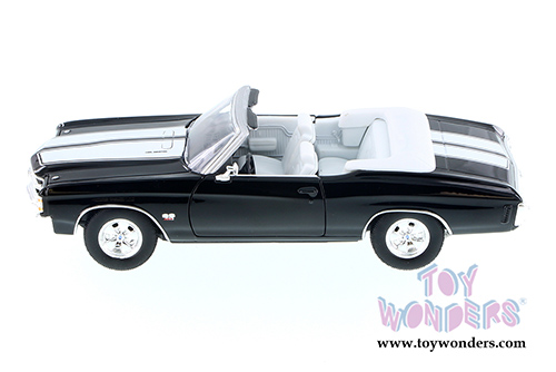 Welly - Chevrolet Chevelle SS454 Convertible (1971, 1/24 scale diecast model car, Black) 22089WBK
