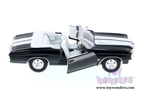 Welly - Chevrolet Chevelle SS454 Convertible (1971, 1/24 scale diecast model car, Black) 22089WBK