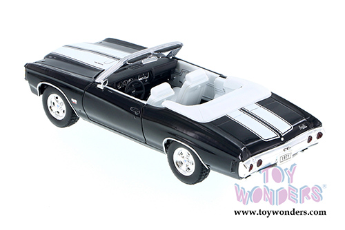 Welly - Chevrolet Chevelle SS454 Convertible (1971, 1/24 scale diecast model car, Black) 22089WBK