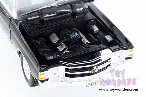 Welly - Chevrolet Chevelle SS454 Convertible (1971, 1/24 scale diecast model car, Black) 22089WBK