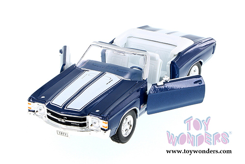Welly - Chevrolet Chevelle SS454 Convertible (1971, 1/24 scale diecast model car, Blue) 22089WBU