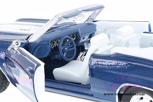 Welly - Chevrolet Chevelle SS454 Convertible (1971, 1/24 scale diecast model car, Blue) 22089WBU