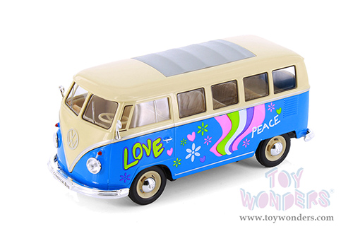 Showcasts® Collectibles - Volkswagen Classical T1 Bus with Love/Peace Decals (1963, 1/24 scale diecast model car, Asstd.) MAP: $19.99