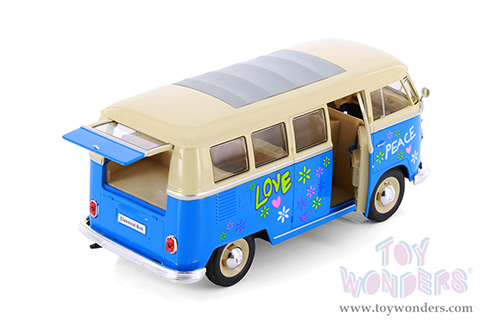 Showcasts® Collectibles - Volkswagen Classical T1 Bus with Love/Peace Decals (1963, 1/24 scale diecast model car, Asstd.) MAP: $19.99