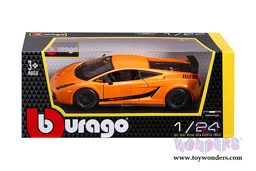BBurago - Lamborghini Gallardo Superleggera Hardtop (2007, 1/24 scale diecast model car, Orange) 22108OR