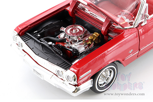 Welly - Chevolet&reg; Impala Convertible (1963, 1/24 scale diecast model car, Red) 22434LR/4D