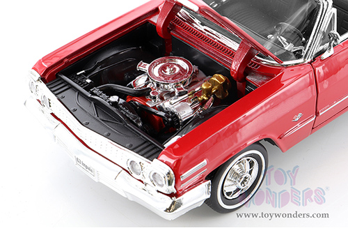 Welly - Chevrolet&reg; Impala Low Rider Convertible (1963, 1/24 scale diecast model car, Red) 22434WLRR