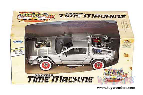 Welly - Back to the Future III DeLorean Time Machine (1/24 scale diecast model car, Silver) 22444W/24