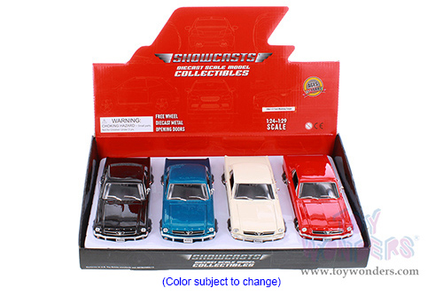 Showcasts® Collectibles - Ford Mustang Coupe Hard Top (1964 1/2, 1/24 scale diecast model car, Asstd.) 22451/4D MAP: $19.99