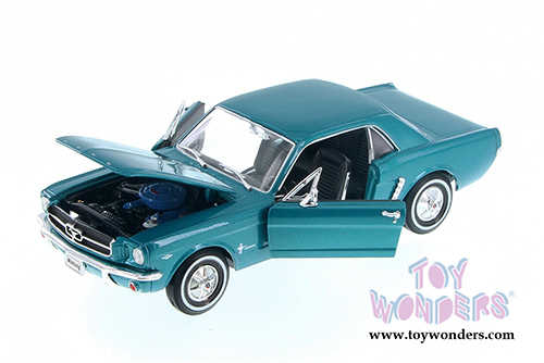 Welly - Ford Mustang Coupe Hardtop (1964 1/2, 1/24 scale diecast model car, Turquoise) 22451WGN