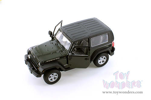 Welly - Jeep&reg; Wrangler Rubicon Hardtop (2007, 1/24 Scale diecast model car, Dark Green) 22489HWG