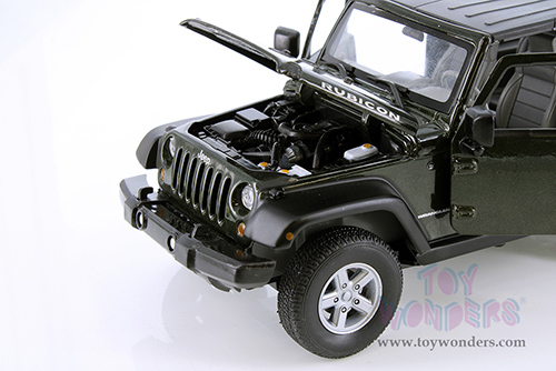 Welly - Jeep&reg; Wrangler Rubicon Hardtop (2007, 1/24 Scale diecast model car, Dark Green) 22489HWG