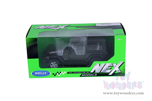 Welly - Jeep&reg; Wrangler Rubicon Hardtop (2007, 1/24 Scale diecast model car, Dark Green) 22489HWG