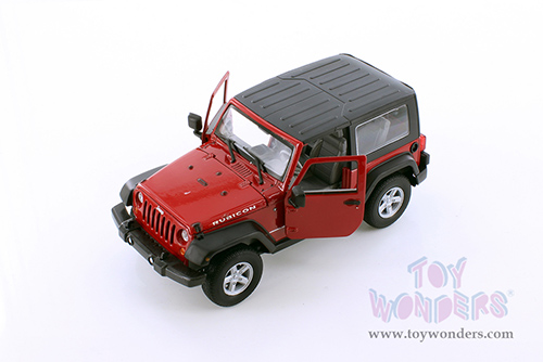 Welly - Jeep® Wrangler Rubicon Hardtop (2007, 1/24 Scale diecast model car, Red) 22489HWR