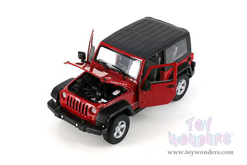 Welly - Jeep® Wrangler Rubicon Hardtop (2007, 1/24 Scale diecast model car, Red) 22489HWR
