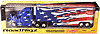 Show product details for Jada Toys Road Rigz - Peterbilt 387 Americann Flag Hualer Tractor Trailer (1:32) 23152