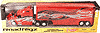 Show product details for Jada Toys Road Rigz - Peterbilt 387 Hualer Tractor Trailer (1:32, Red) 23156