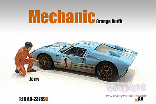 American Diorama Figurine - Mechanic Jerry Figure (1/18 scale, Orange) 23789OR