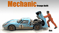 American Diorama Figurine - Mechanic Ken Figure (1/18 scale, Orange) 23790OR