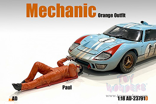 American Diorama Figurine - Mechanic Paul Figure (1/18 scale, Orange) 23791OR