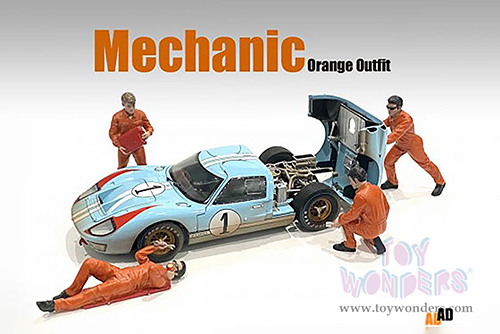 American Diorama Figurine - Mechanic Paul Figure (1/18 scale, Orange) 23791OR