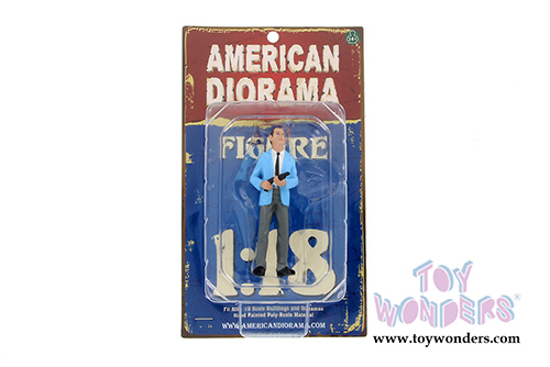 American Diorama Figurine - The Robbers - Robber II (1/18 scale, Turquoise and Grey) 23884