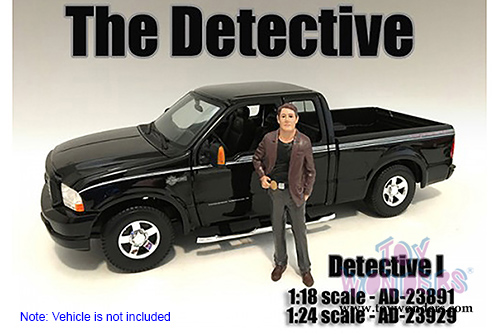 American Diorama Figurine - Detective I Figure (1/18  scale, Brown with Gray) 23891