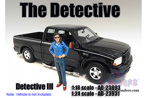American Diorama Figurine - Detective III Figure (1/24  scale, Blue) 23931