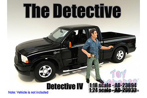 American Diorama Figurine - Detective IV Figure (1/24  scale, Blue with Green) 23932