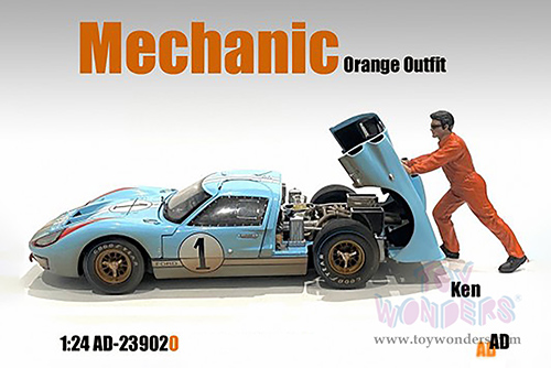 American Diorama Figurine - Mechanic Ken Figure (1/24 scale, Orange) 23902OR