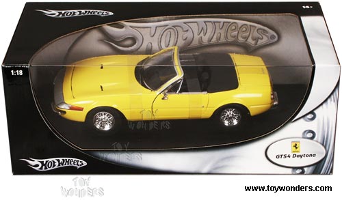Mattel Hot Wheels - Ferrari GTS4 Daytona Convertible (1:18, Yellow) 23906