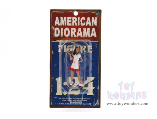 American Diorama Figurine - Carhop Waitress Brittany Figure (1/24 scale, White with red) 23963